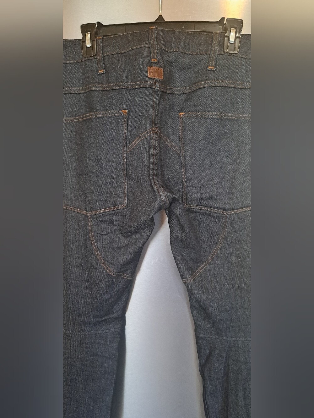 Mens G-Star Raw 5620  3D Slim Jeans 34x32 Dark Wash Blue NWOT BUTTON FLY